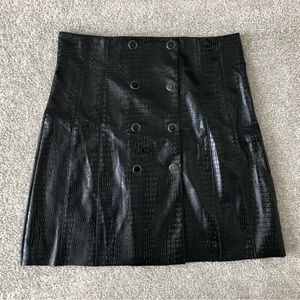 HyFve - Black Faux Leather Skirt